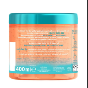 ژل مغذی و حالت دهنده موی فر لورآل Loreal Elvive 3days Curl Gel