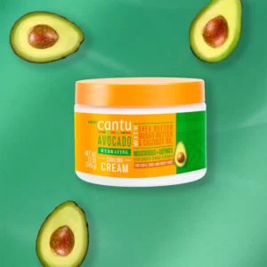 کرم حالت دهنده موی فر شی باتر و آووکادو کنتو آبرسان فر Cantu AVOCADO HYDRATING CURLING CREAM 340ml