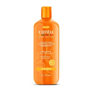 شامپو شی باتر موهای فر و حالت دار کنتو بدون سولفات Cantu Cleansing Cream Shampoo For Curls,Coils,Wavy Hair 400ml