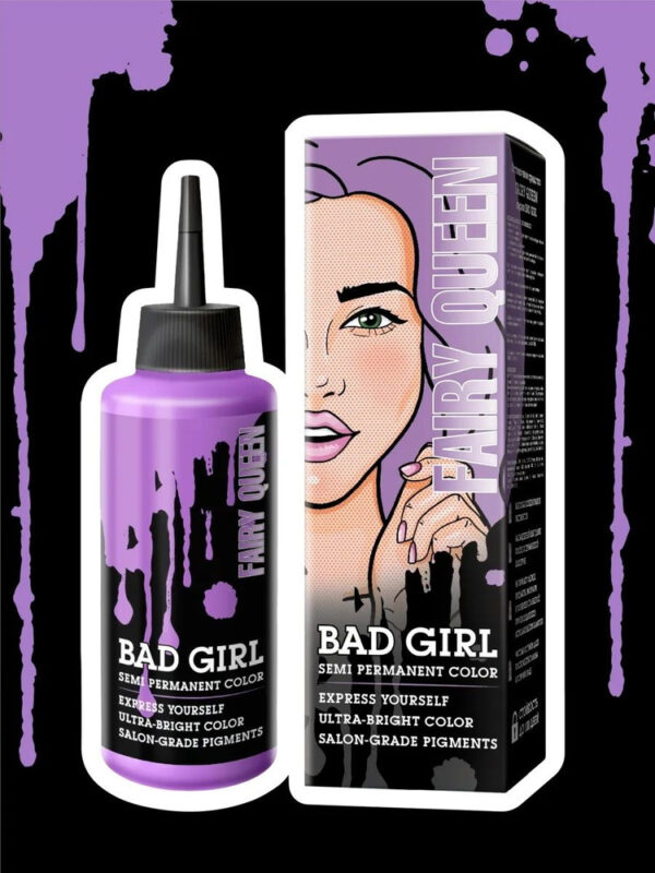 رنگ مو فانتزی یاسی بدگرل مدل فیری کوئین Bad Girl Semi Permanent Color Fairy Queen 150ml