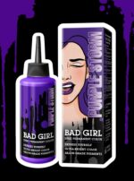 رنگ مو فانتزی بنفش تیره بدگرل مدل پرپل استورم Bad Girl Semi Permanent Color Purple Storm 150ml