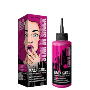 رنگ مو فانتزی یاقوتی بدگرل مدل استار این شاک Bad Girl Semi Permanent Color Star In Shock 150ml