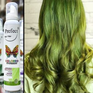 موس مو رنگی فانتزی زیتونی متالیک پرفکت شماره 10 Perfect HairFiller Colored mousse 150ml