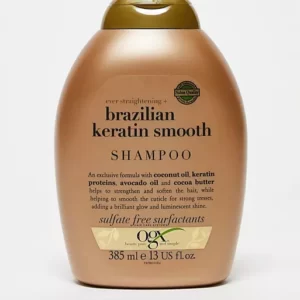 شامپو کراتین برزیلی او جی ایکس صاف کننده مو OGX Brazilian Keratin Smooth Shampoo 385 ml