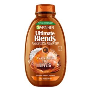 شامپو ضدوز مو گارنیر روغن نارگیل و کره کاکائو Garnier Fructis Ultimate Blends Coconut Oil & Cocoa Butter For Dry,Frizzy Hair Shampoo 400ml