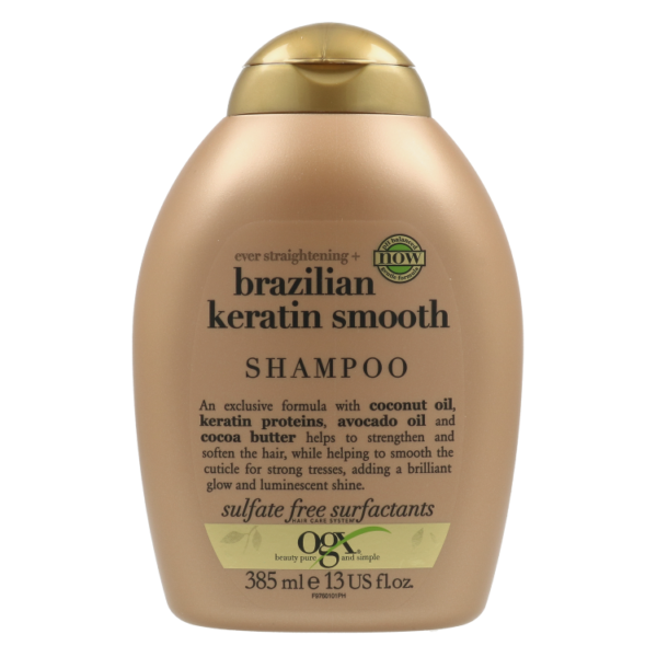 شامپو کراتین برزیلی او جی ایکس صاف کننده مو OGX Brazilian Keratin Smooth Shampoo 385 ml