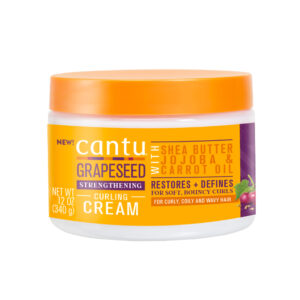 کرم حالت دهنده موی فر شی باتر و هسته انگور کنتو آبرسان فر Cantu GRAPESEED STRENGTHENING CURLING CREAM 340ml