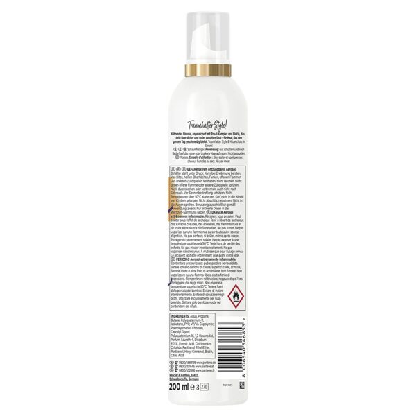 موس استایل موی فر حجم دهنده پنتن Pantene Pro-V Nourishing Mousse Perfect Volume 200 ml