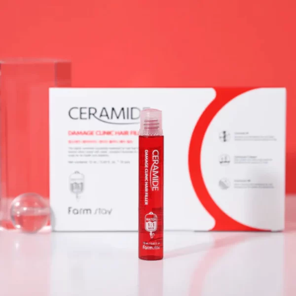 فیلر درمانی تخلخل مو فارم استی یک عددی FARMSTAY Ceramide Damage Clinic Hair Filler