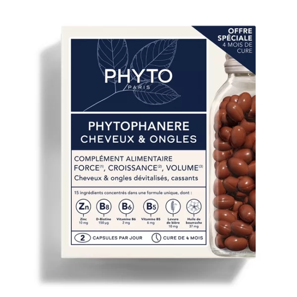 مکمل فیتو قرص تقویت مو و ناخن Phyto Paris Phytophanere Cheveux & Ongles 120capsules