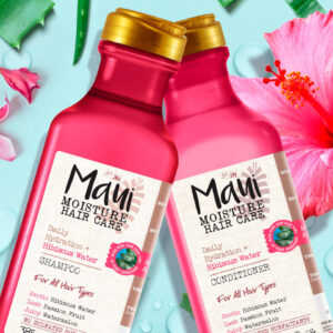 شامپو آبرسان مائویی هیبیسکاس MAUI Moisture Daily Hydration+Hibiscus Water For All Hair Types Shampoo 385 ml