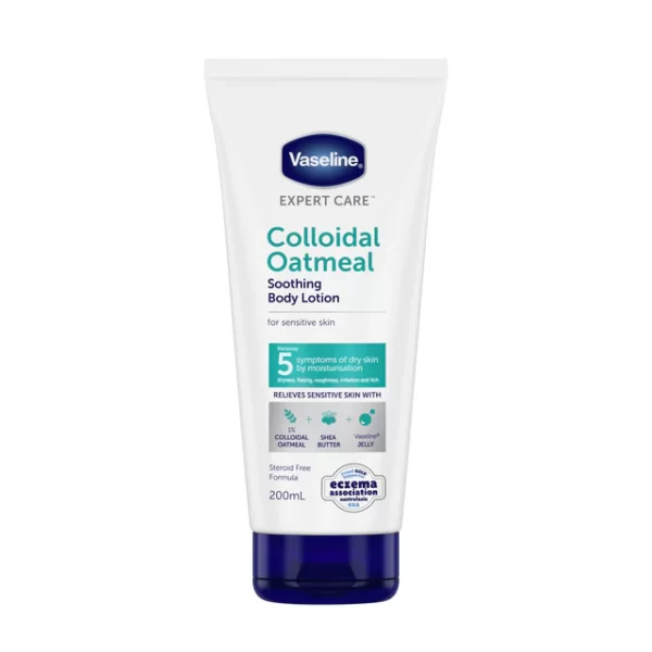 لوسیون بدن پوست های بسیار خشک و حساس اورجینال وازلین Vaseline Body Lotion Colloidal Oatcream Sensitive Skin 200ml