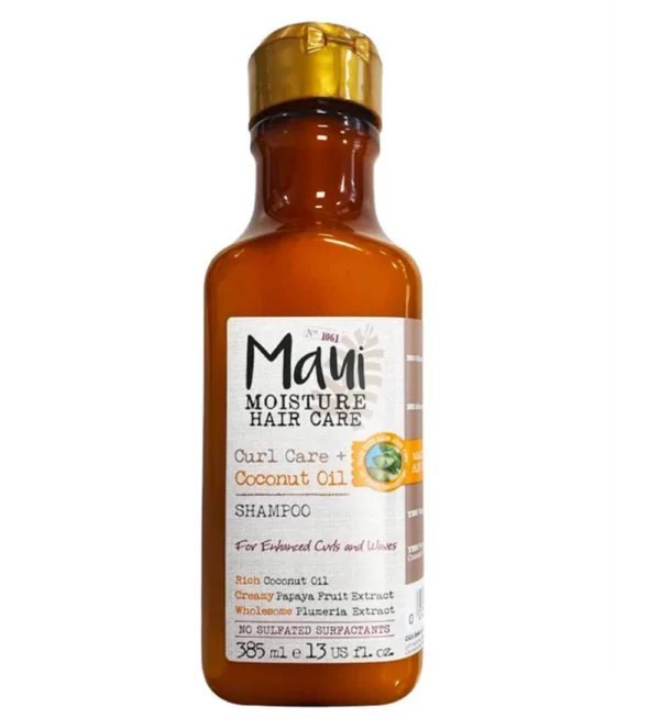 شامپو موی فر مائویی روغن نارگیل MAUI Moisture Curl Quench+Coconut Oil For Thick Curly Hair Shampoo 385 ml