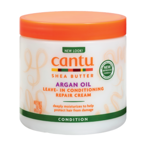 آبرسان و ترمیم کننده موی فر کنتو روغن آرگان Cantu ARGAN OIL LEAVE-IN CONDITIONING REPAIR CREAM 453g