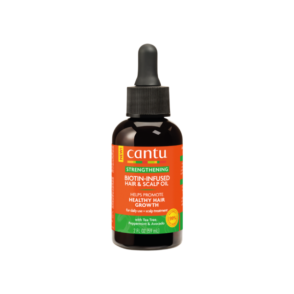 روغن تقویت کننده پوست سر و مو بیوتین کنتو Cantu SheaButter BIOTIN–INFUSED HAIR & SCALP OIL 59ML