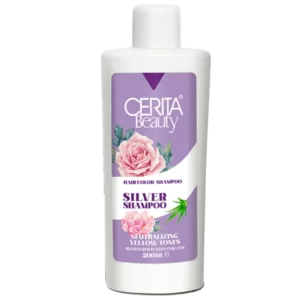 شامپو رنگساژ ضدزردی سریتا بیوتی Cerita Beauty Hair Color Silver Shampoo 200ml