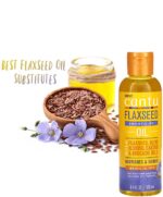 روغن مغذی مو های فر و حالت دار بذرکتان کنتو Cantu Flaxseed Smoothing Oil 100ml