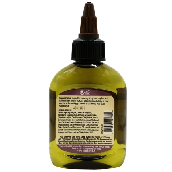 روغن طبیعی ماکادمیا دیفیل مناسب موهای زبر و شکننده DIFEEL PREMIUM NATURAL HAIR OIL (MACADAMIA) 75ml