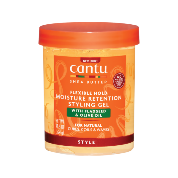 ژل استایل و آبرسان موی فر کنتو مدل بذرکتان و زیتون Cantu MOISTURE RETENTION STYLING GEL 524g