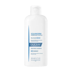 شامپو درمانی پوسته و خارش پوست سر خشک و حساس اسکوآنورم دوکری DUCRAY SQUANORM Anti-dandruff treatment shampoo Dry dandruff 200ml