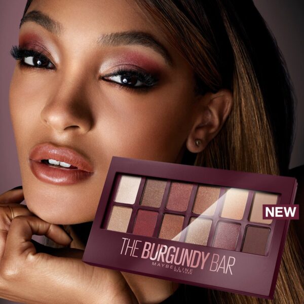 پالت سایه مدل برگندی بار میبلین Maybelline THE BURGUNDY BAR EYESHADOW PALETTE