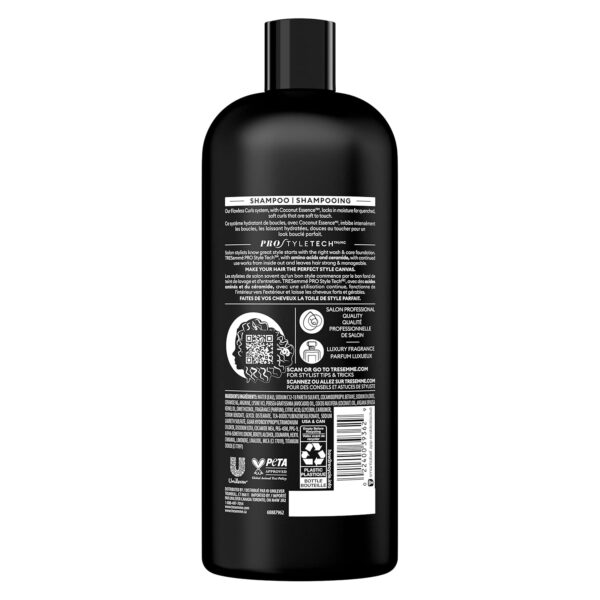 شامپو سولفات دار مخصوص موی فر ترزمه TRESemmé Flawless Curls Moisturizing Shampoo For Curly Hair Formulated With Pro Style Technology 828ml