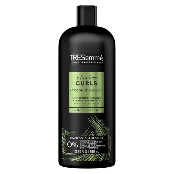 شامپو سولفات دار مخصوص موی فر ترزمه TRESemmé Flawless Curls Moisturizing Shampoo For Curly Hair Formulated With Pro Style Technology 828ml