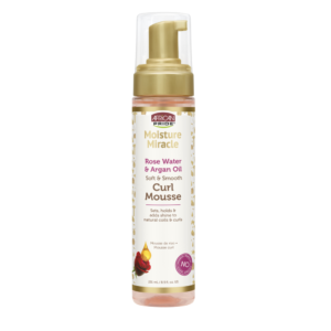 موس حالت دهنده فر مو افریکن پراید African Pride MOISTURE MIRACLE ROSE WATER & ARGAN OIL CURL MOUSSE 251ml