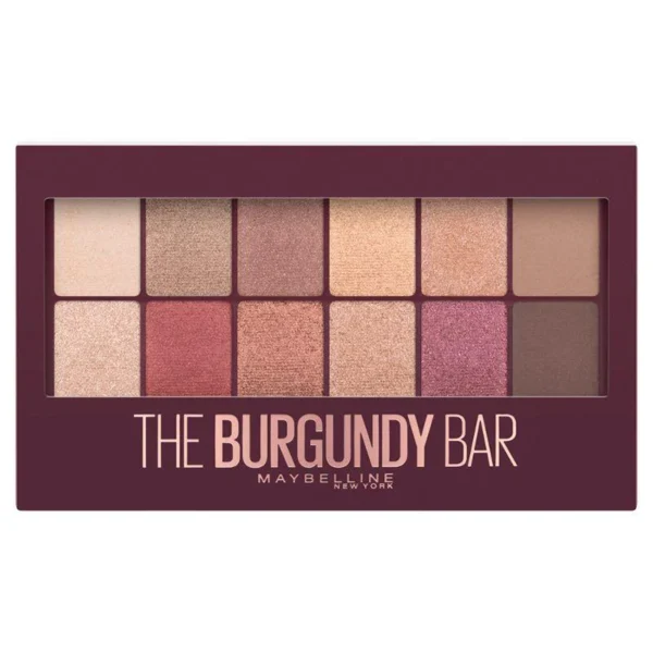 پالت سایه مدل برگندی بار میبلین Maybelline THE BURGUNDY BAR EYESHADOW PALETTE