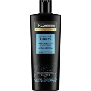 شامپو آبرسان و پاک‌کننده پوست سر چرب ترزمه Tresemme Hydrate and Purify Moisturizing Shampoo 400ml