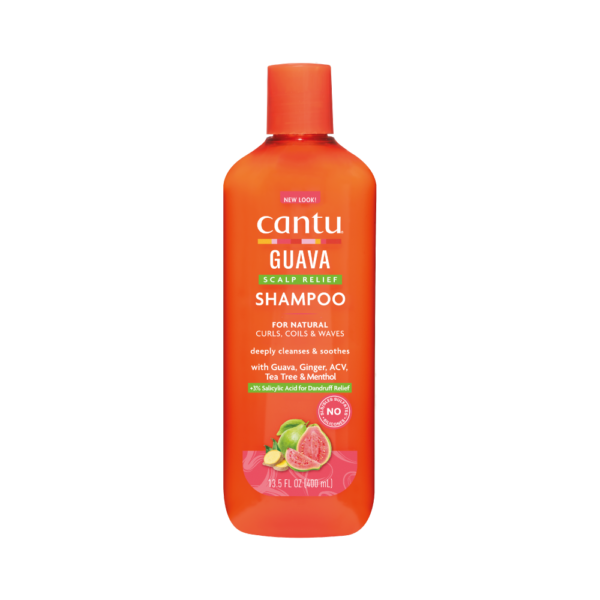 شامپو ضد شوره و درمان‌کننده پوست سر خشک و حساس کنتو Cantu Guava and Ginger Anti-dandruff Shampoo 400ml