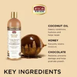 نرم کننده مخصوص موهای فر و حالت دار افریکن پراید African Pride Moisture Miracle Honey, Chocolate & Coconut Oil Conditioner 473ml