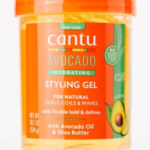 ژل استایل و آبرسان موی فر کنتو مدل آووکادو CANTU Avocado Hydrating Styling Gel 524g