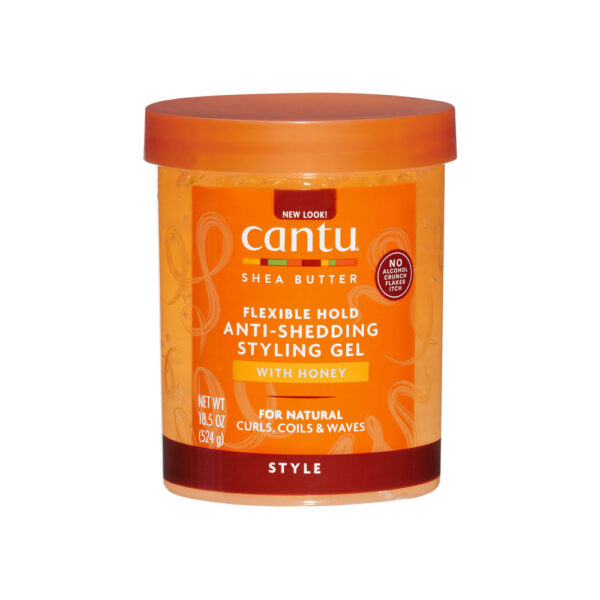 ژل استایل و تقویت کننده موی فر کنتو مدل شی باتر و عسل CANTU Flexible Hold Anti-Hair Loss Styling Gel 524g