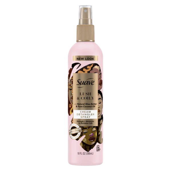 اسپری گره بازکن موی فر سواو Suave Lush & Coily Cream Detangler Spray 295ml