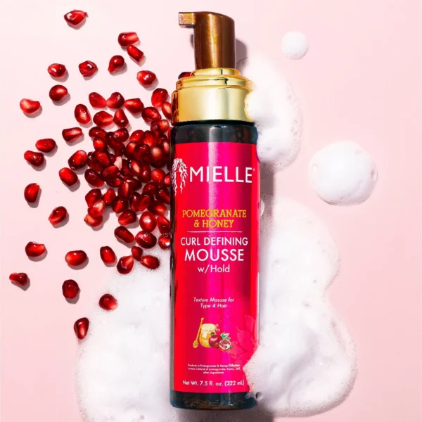 موس حالت‌دهنده موی فر میله با انار و عسل Mielle Pomegranate & Honey Defining Mousse with Hold 222ml
