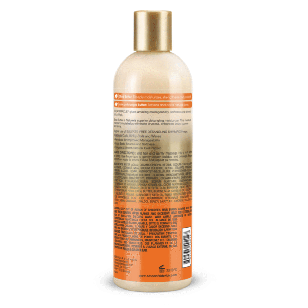 شامپو شی باتر بدون سولفات گره بازکن موهای فر افریکن پراید ساخت آمریکا African Pride Shea Butter Sulfate-Free Detangling Shampoo for Curly Hair 355ml