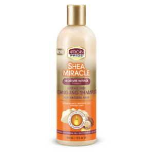 شامپو شی باتر بدون سولفات گره بازکن موهای فر افریکن پراید ساخت آمریکا African Pride Shea Butter Sulfate-Free Detangling Shampoo for Curly Hair 355ml