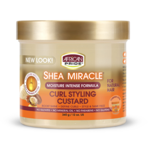 کاسترد ژل استایل موی فر شی باتر رطوبت‌رسان موهای فر افریکن پراید ساخت آمریکا | African Pride Shea Butter Curl Style Custard Moisturizing Gel for Curly Hair