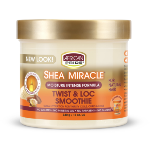 کرم استایل و آبرسان شی باتر موی فر افریکن پراید ساخت آمریکا African Pride Shea Miracle Twist & Loc Smoothie Styling & Moisturizing Cream for Curly Hair 340gr