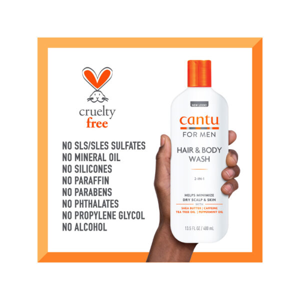 شامپو سر و بدن آقایان کنتو 2 در 1 ساخت آمریکا Cantu Men’s 2 in 1 Hair & Body Wash for Men 400ml