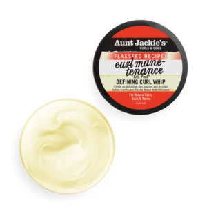 کرم استایل بذر کتان موی فر آنت جکیز – Aunt Jackie's Curls & Coils Curl Mane-Tenance Anti-Poof Defining Curl Whip (ساخت آمریکا)v