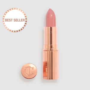 رژ لب ساتن براق پیلو‌تاک شارلوت تیلبری Charlotte Tilbury K.I.S.S.I.N.G Satin Shine Lipstick in Pillow Talk Fair 3.5 g