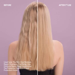 کرم محافظ حرارت و حالت‌دهنده ۵ در ۱ فِنتی هیر Fenty Hair The Protective Type ۵-in-1 Heat Protectant Styling Cream 30ml