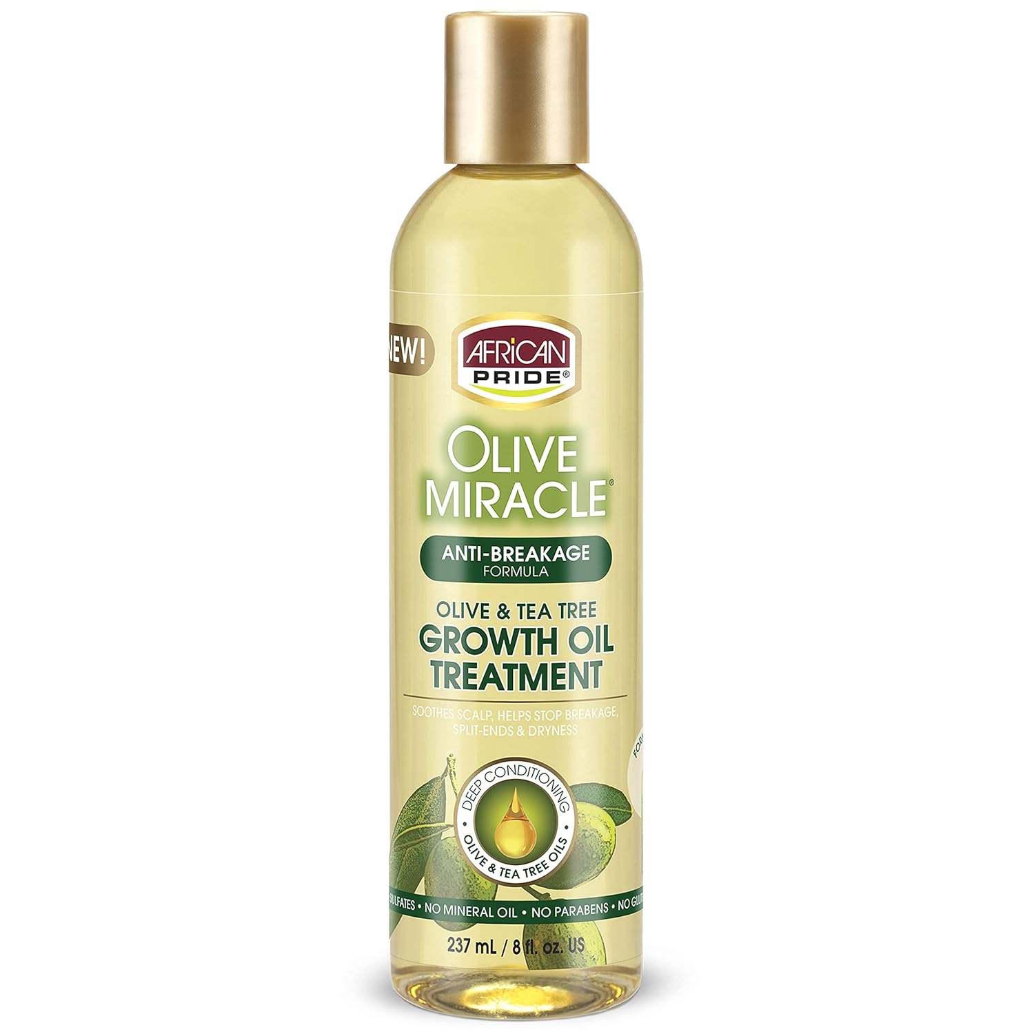 815bZlkiQPL._SL1500_ روغن درمانی رویش مو زیتون و درخت چای افریکن پراید African Pride Olive Miracle Growth Oil 237ml (تقویتکننده و ضدریزش)