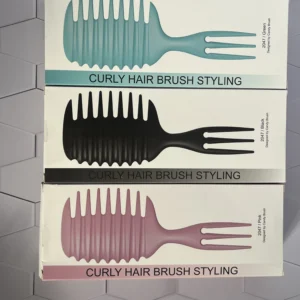 برس ۳ کاره استایل و شانه موی فر (بونس کرل + شانه دندانه درشت + شانه پیک) 3in 1 Curly Hair Styling & Detangling Brush