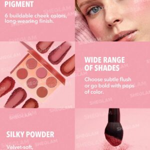 پالت رژگونه پودری شیگلم ( SHEGLAM Floral Blush Palette Flush(Blush Bouquet