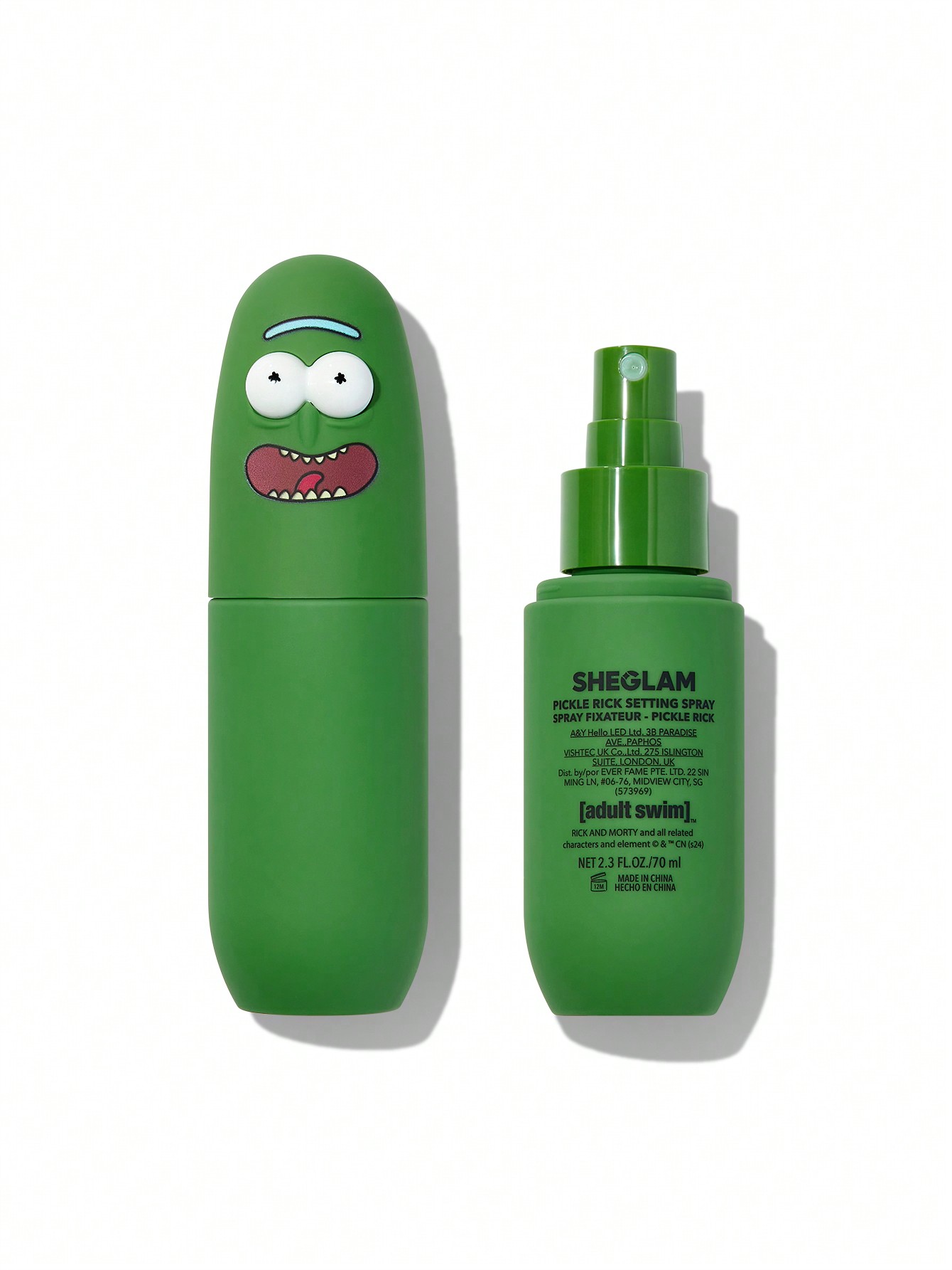 shein@v1@151 اسپری فیکس آرایش ریک اند مورتی × شیگلم Rick and Morty X SHEGLAM Pickle Rick Setting Spray