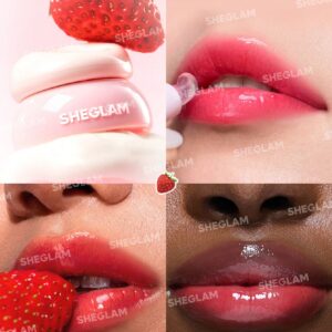 مربا لب (لیپ گلاس ژله‌ای) آبرسان شیگلم رنگ استرابری (SHEGLAM Hydra Jelly Pocket Lip Jam (Strawberry Splash