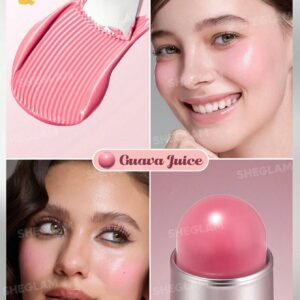 رژگونه استیکی کرمی شیگلم مدل باتری بلیس رنگ گواوا جوس (SHEGLAM Brush Stick Buttery Bliss Cream Blush (Guava Juice